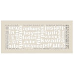 Kratka ABC 17x37 cm