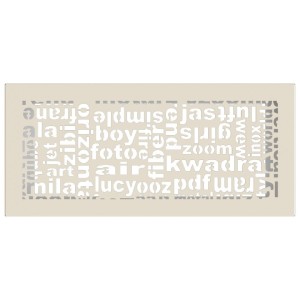 Kratka kominkowa ABC 17x37 cm Kremowa
