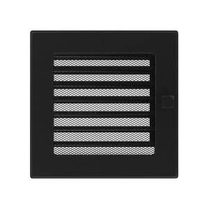 Kratka kominkowa 17x17 cm z Żaluzją  Czarna