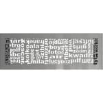 Kratka kominkowa  ABC 17x49 cm Szlifowana