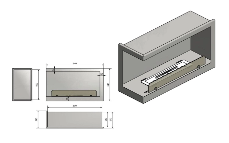 Biokominek Inside L800V1