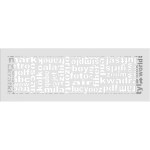 Kratka kominkowa ABC 17x49 cm  Biała