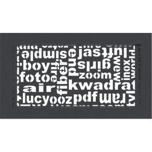 Kratka kominkowa ABC 17x30 cm Grafitowa