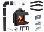 Kominek żeliwny Simple Prawy BS  8 kW Zestaw