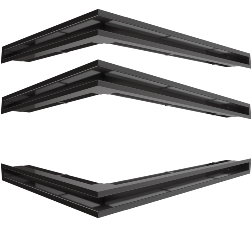 Kratki Luft 76,6x54,7x6 Wersja Lewa Czarne