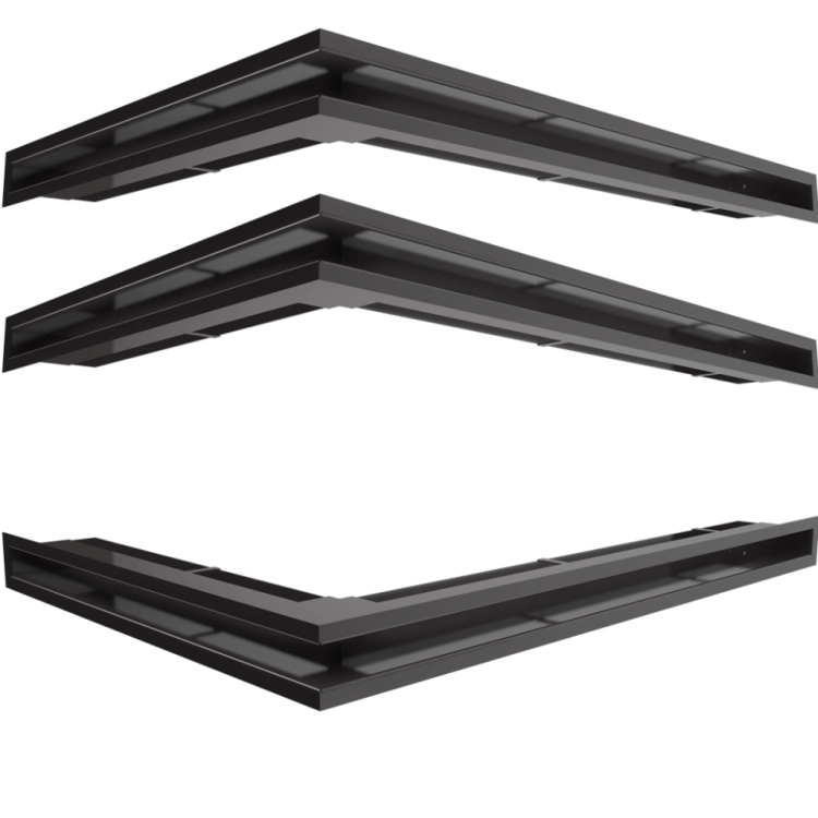 Kratki Luft 76,6x54,7x6 Wersja Lewa Czarne