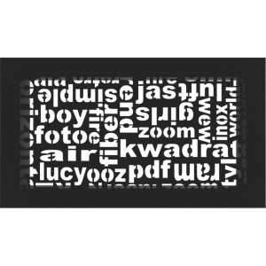 Kratka kominkowa ABC 17x30 cm Czarna