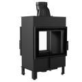 Kominek stalowy Lucy Tunel 12 kW  czarny