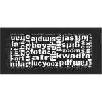 Kratka ABC 17x37 cm