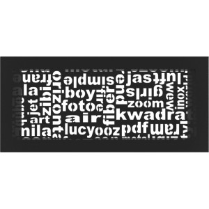 Kratka kominkowa ABC 17x37 cm Czarna