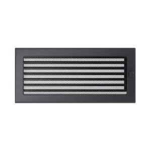 Kratka kominkowa 17x37 cm z Żaluzją  Grafitowa
