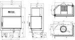 Kominek Stalowy Hitze ALBERO AL14R.H-D Rysunek Techniczny.webp