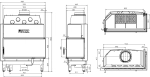 Kominek Stalowy Hitze ALBERO AL19R.H-D Rysunek Techniczny.webp