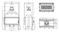Kominek Stalowy Hitze ARDENTE DUO 90×41.DSS Rysunek Techniczny.webp