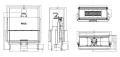 Kominek Stalowy Hitze ARDENTE DUO 120×43.DGS Rysunek Techniczny
