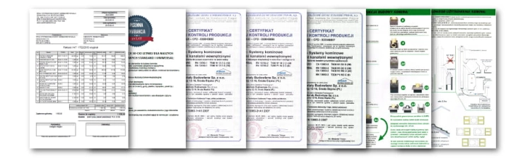 Pisemna gwarancja / Certyfikaty CE