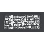 Kratka kominkowa ABC 17x37 cm Grafitowa