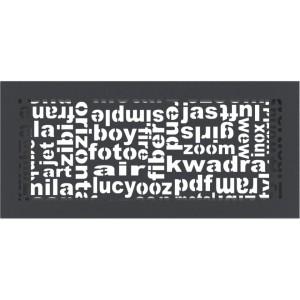 Kratka kominkowa ABC 17x37 cm Grafitowa