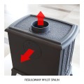 Piec żeliwny Koza K6  wylot