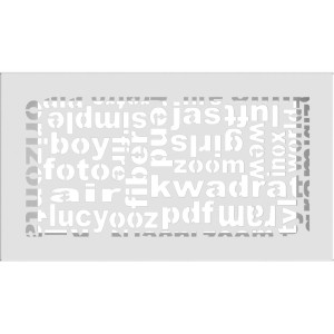 Kratka kominkowa ABC 17x30 cm  Biała