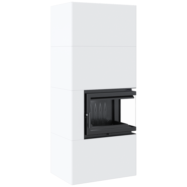Kominek narozny SiIMPLE BOX 8 KW Biały - prawostronny-1.webp