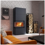 Kominek narozny SiIMPLE BOX 8 KW czarny - lewostronny.webp