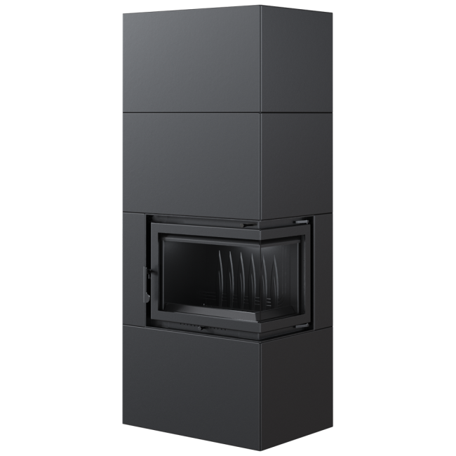 Kominek narozny SiIMPLE BOX 8 KW Czarny - prawostronny_3.webp