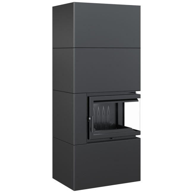 Kominek narozny SiIMPLE BOX 8 KW Czarny - prawostronny_1.webp