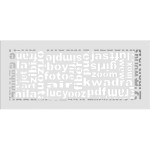 Kratka kominkowa ABC 17x37 cm  Biała