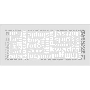 Kratka kominkowa ABC 17x37 cm  Biała