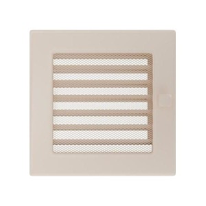 Kratka kominkowa 17x17 cm z Żaluzją  Kremowa