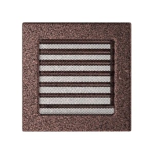 Kratka kominkowa 17x17 cm z Żaluzją Miedziana