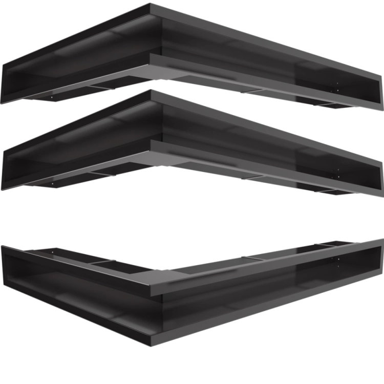 Kratki Luft 76,6x54,7x9 Wersja Lewa Czarne