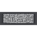 Kratka kominkowa ABC 17x49 cm Grafitowa