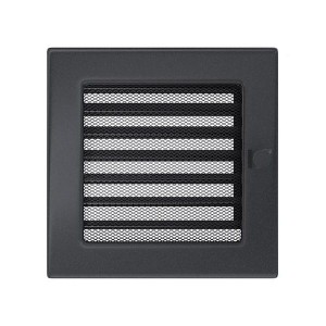 Kratka kominkowa 17x17 cm z Żaluzją  Grafitowa