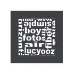 Kratka kominkowa ABC 17x17 cm Grafitowa