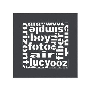 Kratka kominkowa ABC 17x17 cm Grafitowa