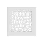 Kratka kominkowa ABC 17x17 cm  Biała