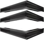 Kratki Luft 76,6x54,7x9 Wersja Prawa Czarne