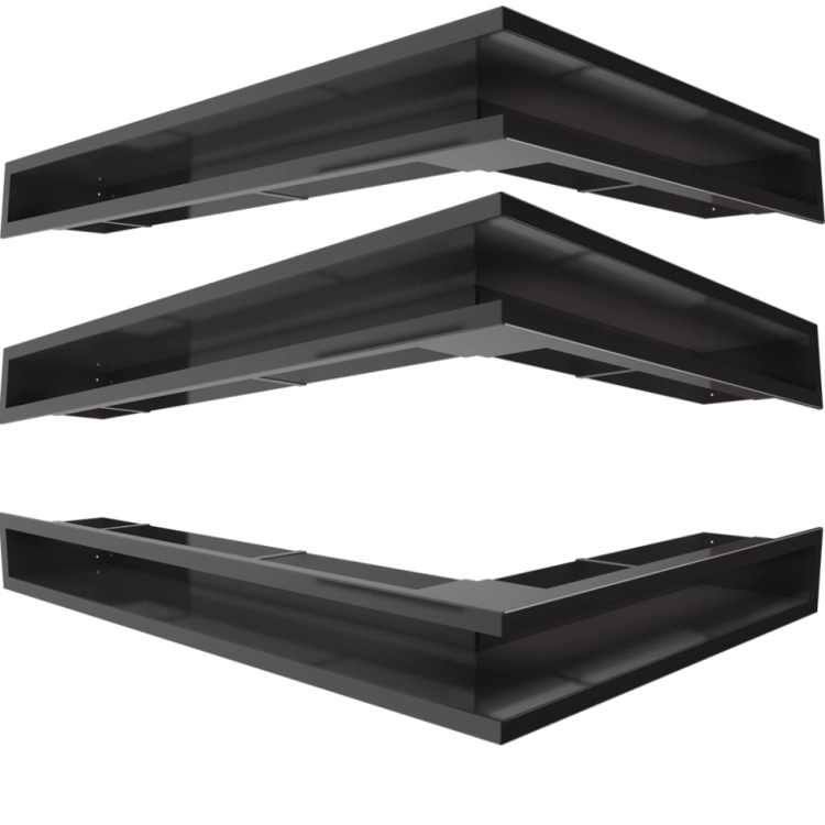 Kratki Luft 76,6x54,7x9 Wersja Prawa Czarne