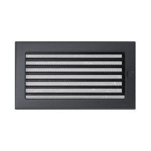 Kratka kominkowa 17x30 cm z Żaluzją  Grafitowa