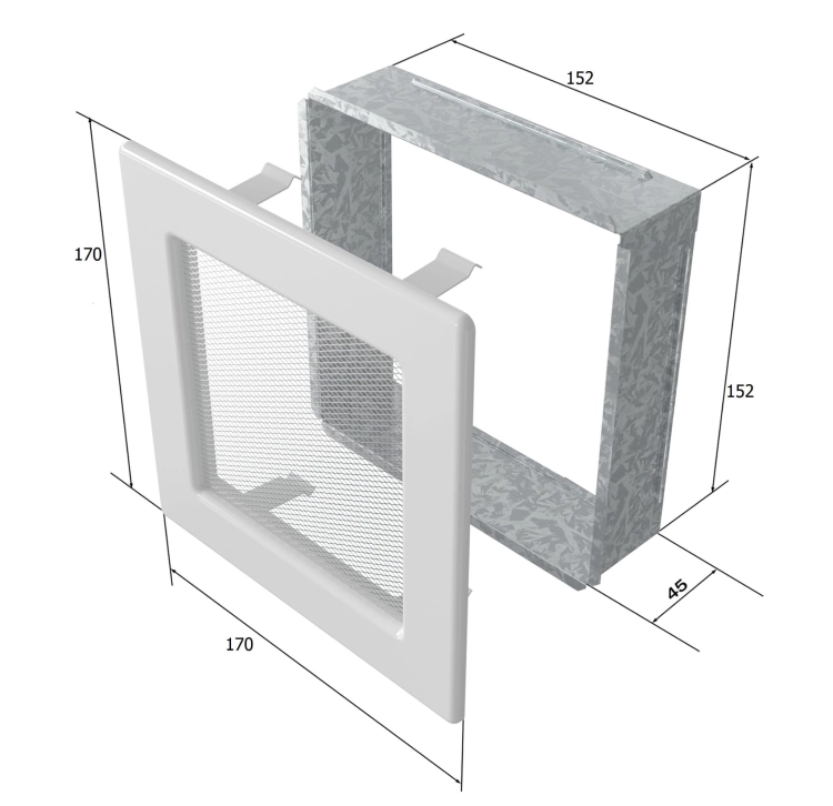 Kratka ABC 17x17 cm