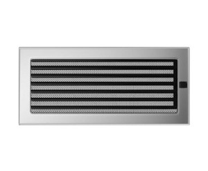 Kratka kominkowa 17x37 Niklowana z Żaluzją