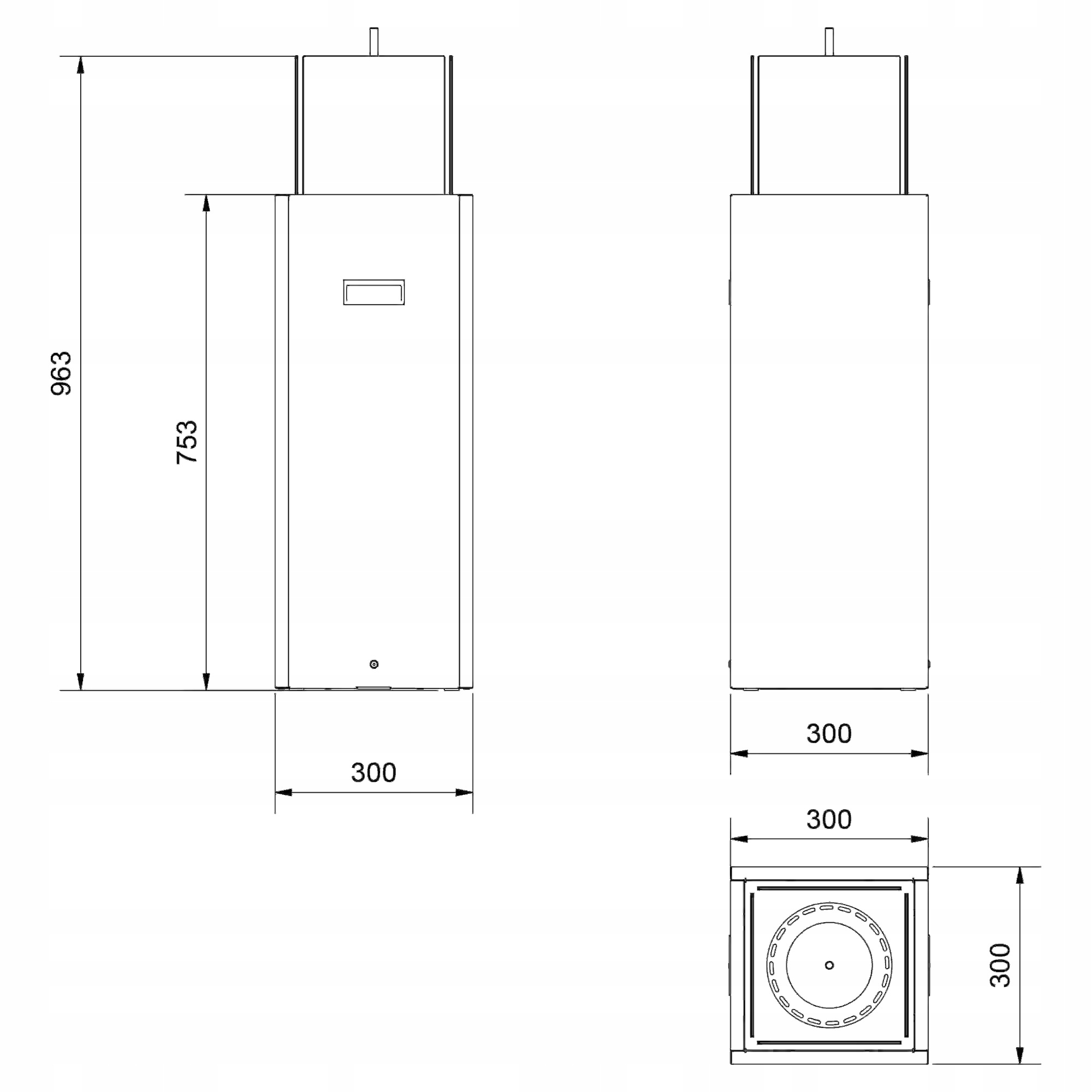 Piec stalowy koza K5 Ø 150 7 kW