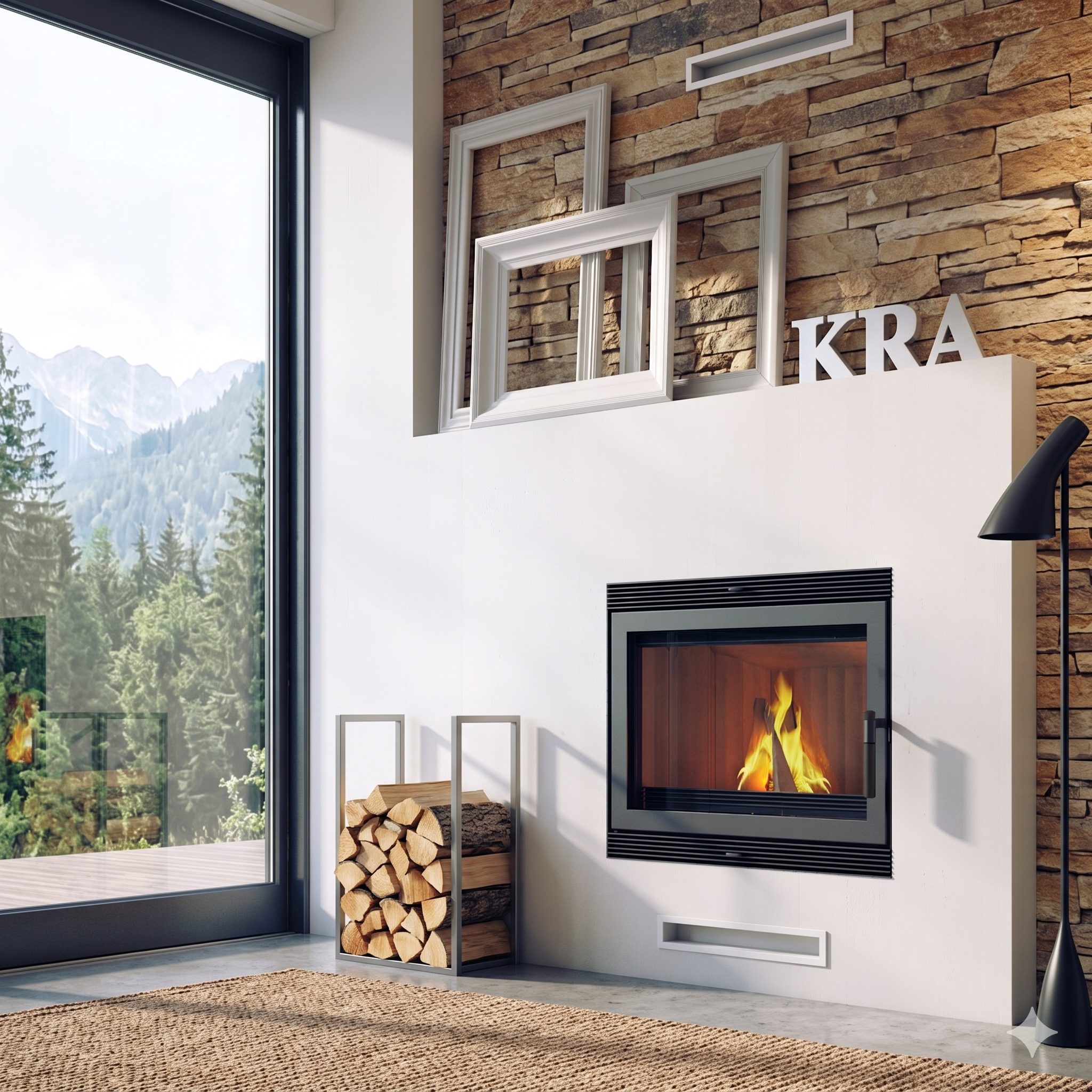 Kominek powietrzny stalowy KRATKI BLANKA 11 kW Ø 180
