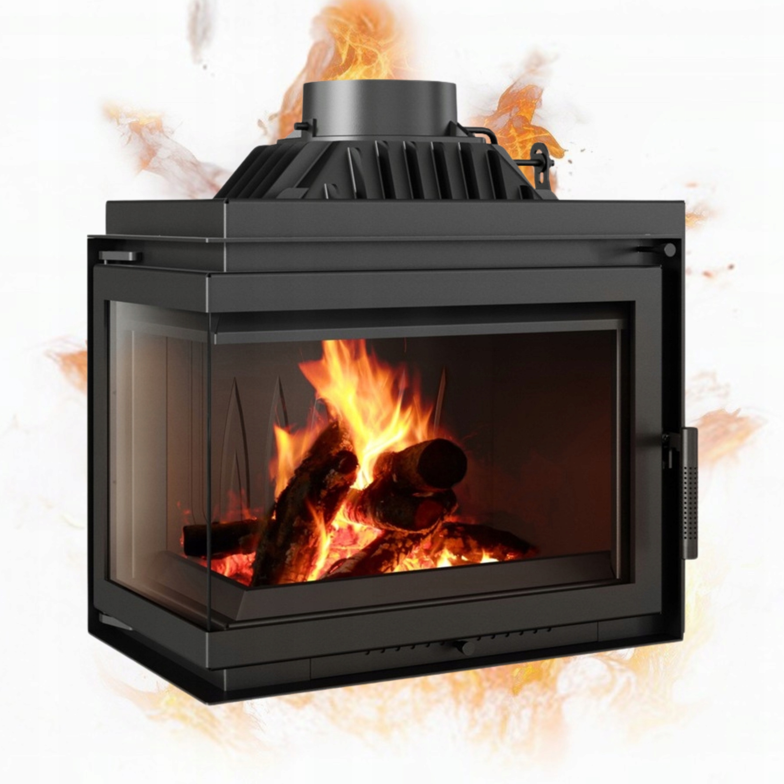 Kominek powietrzny żeliwny KRATKI SIMPLE lewy BS 15 kW Ø 200