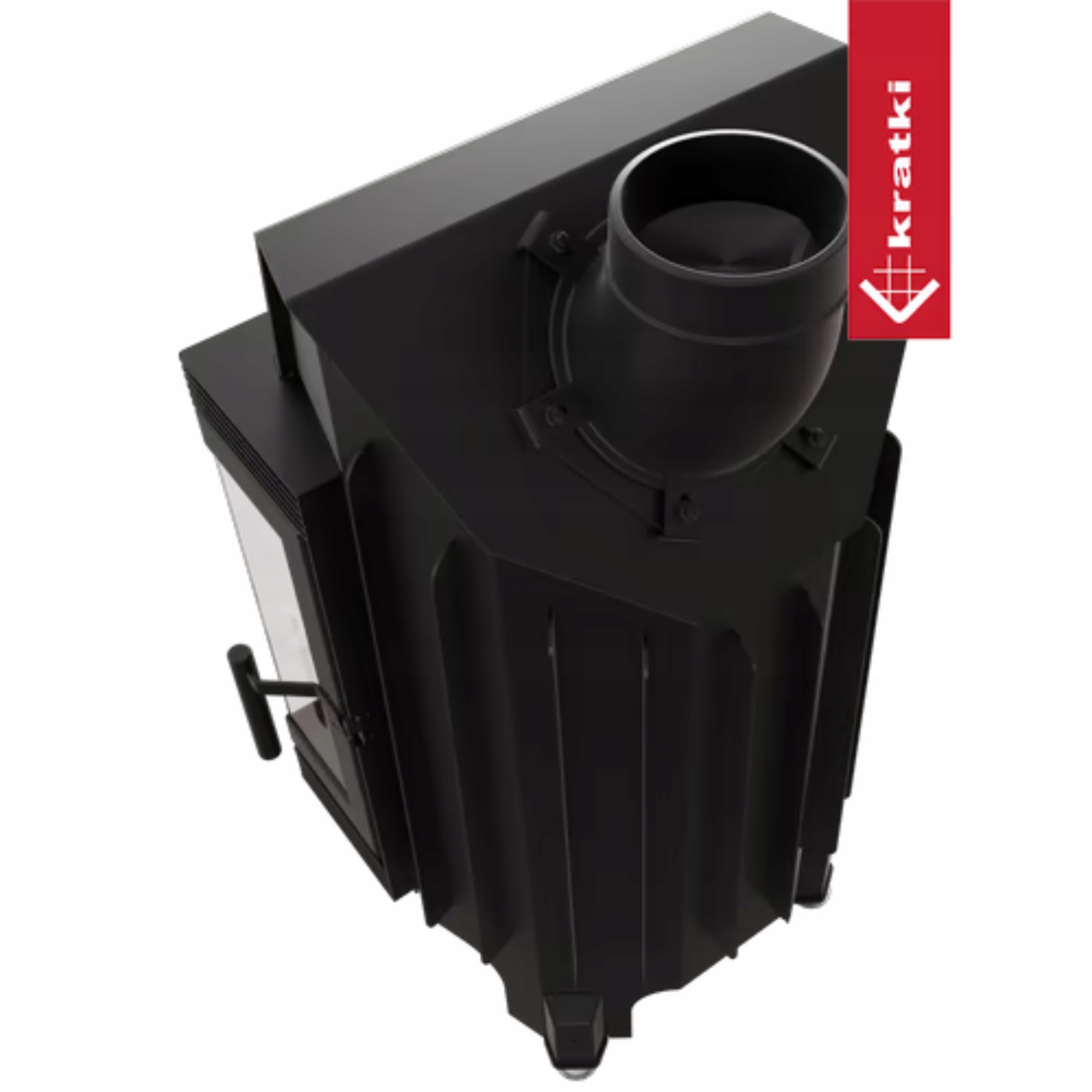 Kominek powietrzny stalowy KRATKI BLANKA 8 kW Ø 160