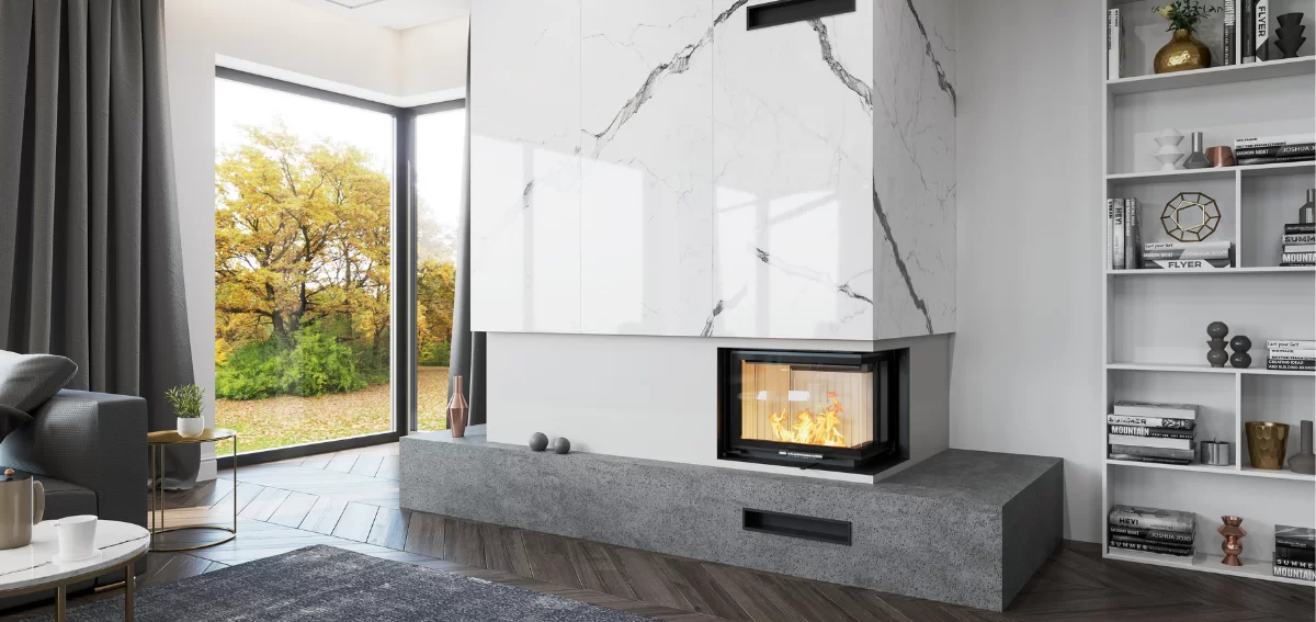 Kominek Stalowy Hitze ALBERO AL11RG.H-D Aranżacja