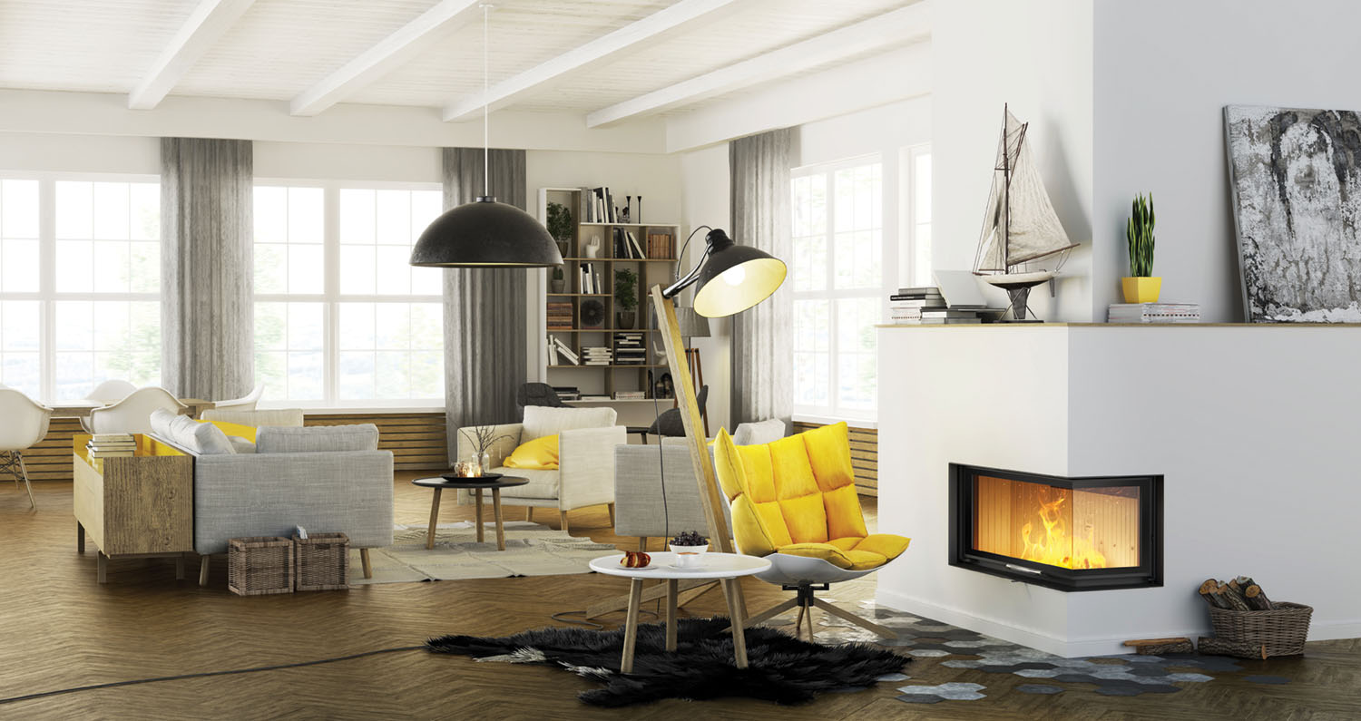 Kominek Stalowy Hitze Aranżacja