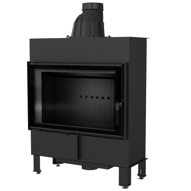 Kominek Stalowy Lucy 14 Slim Black 10 kW